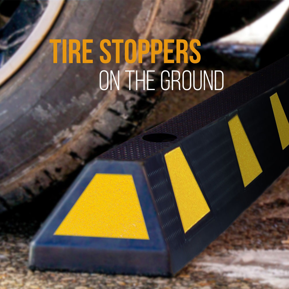 Pyle 72" Vehicle Driveway Parking Spot Wheel Stop Tire Block (Open Box) - VMInnovations