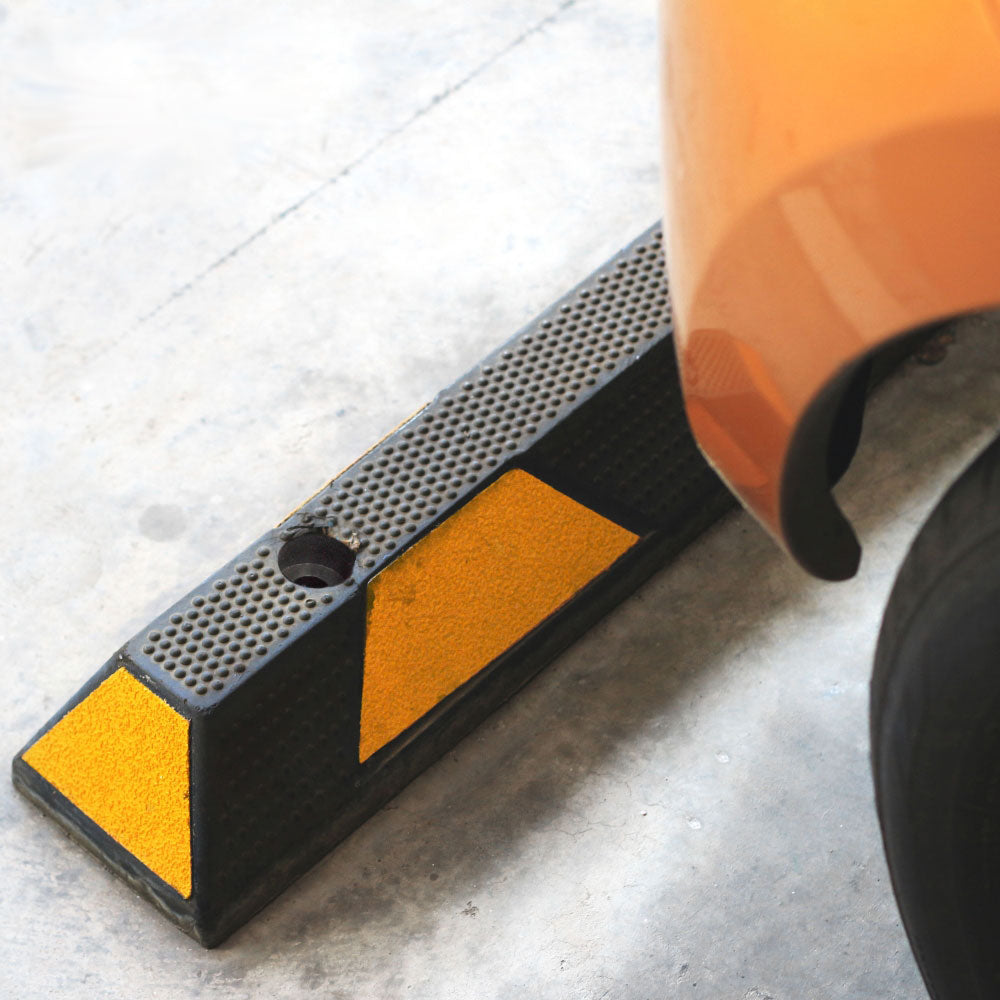Pyle PCRSTP14 72" Car/Truck Vehicle Driveway Parking Wheel Stop Block (4 Pack)