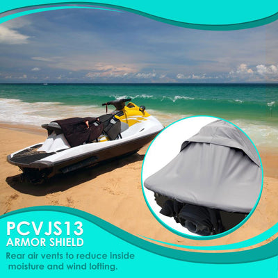Pyle PCVJS12 Armor Shield Universal 127 to 138 Inch Jetski Trailer/Storage Cover