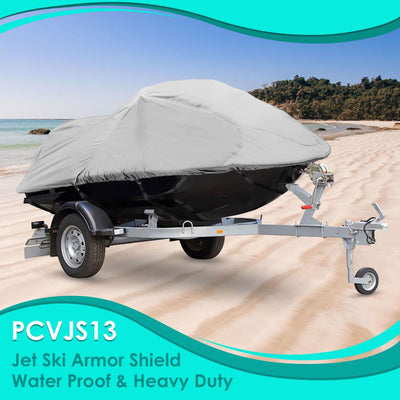 Pyle PCVJS12 Armor Shield Universal 127 to 138 Inch Jetski Trailer Cover, 4 Pack