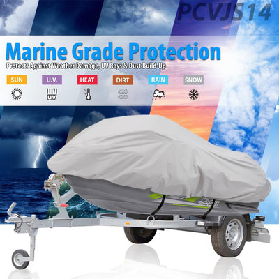 Pyle PCVJS14 Armor Shield Universal 139 to 145 Inch Jetski Trailer/Storage Cover