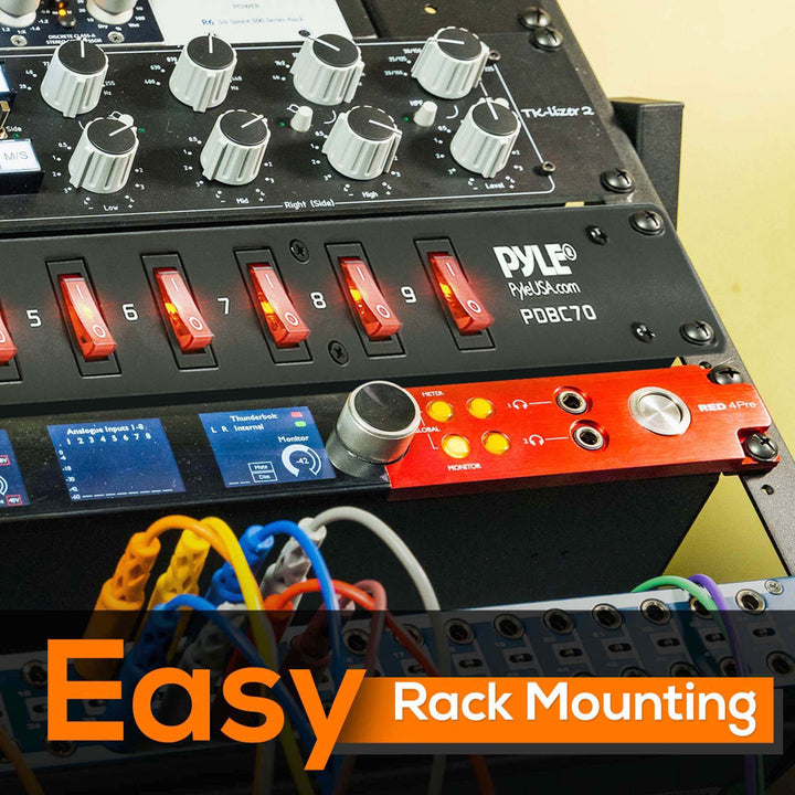 Pyle PDBC70 15 Amp Rack Mountable PDU Power Strip Surge Protector with 9 Outlets - VMInnovations