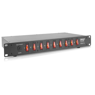 Pyle 15 Amp Rack Mountable PDU Power Strip Surge Protector (Open Box) - VMInnovations