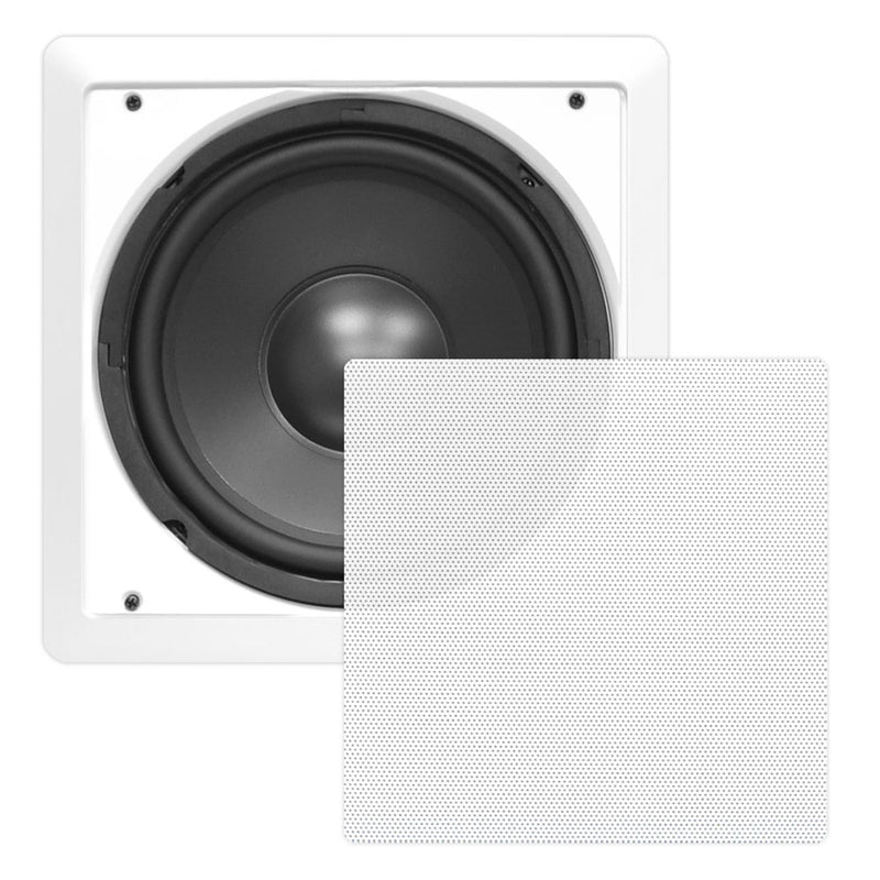 Pyle 10" 360W 2 Way Enclosed In Wall/Ceiling Flush Mount Speaker Pair (Open Box)