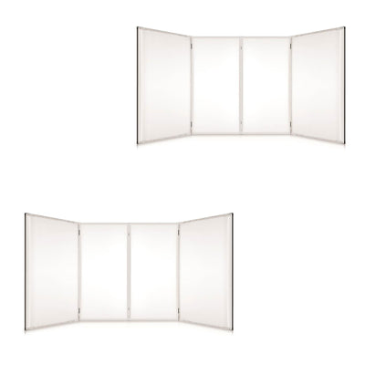Pyle 24.2 x 48 x 46 Inch DJ Booth Stand Cover Screen Scrim Panel Facade (2 Pack)