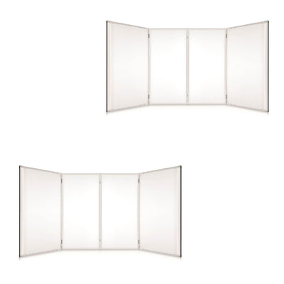 Pyle 24.2 x 48 x 46 Inch DJ Booth Stand Cover Screen Scrim Panel Facade (2 Pack)