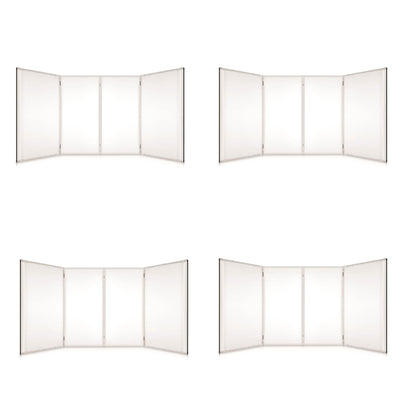 Pyle 24.2 x 48 x 46 Inch DJ Booth Stand Cover Screen Scrim Panel Facade (4 Pack)