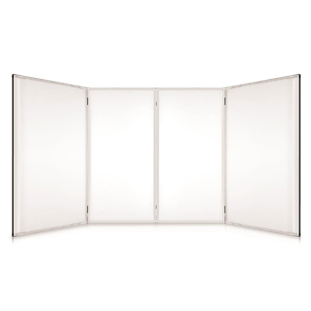 Pyle 24.2 x 48 x 46 Inch DJ Booth Stand Cover Screen Scrim Panel Facade (2 Pack)