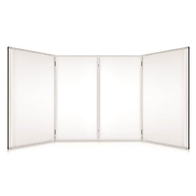 Pyle 24.2 x 48 x 46 Inch DJ Booth Stand Cover Screen Scrim Panel Facade (2 Pack)