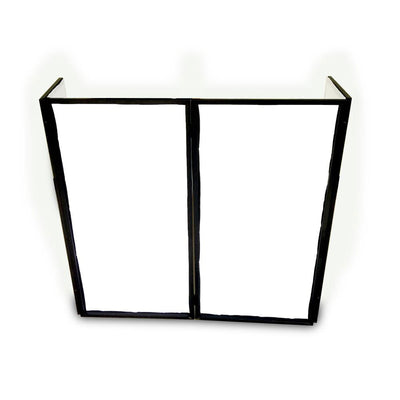 Pyle 24.2 x 48 x 46 Inch DJ Booth Stand Cover Screen Scrim Panel Facade (2 Pack)