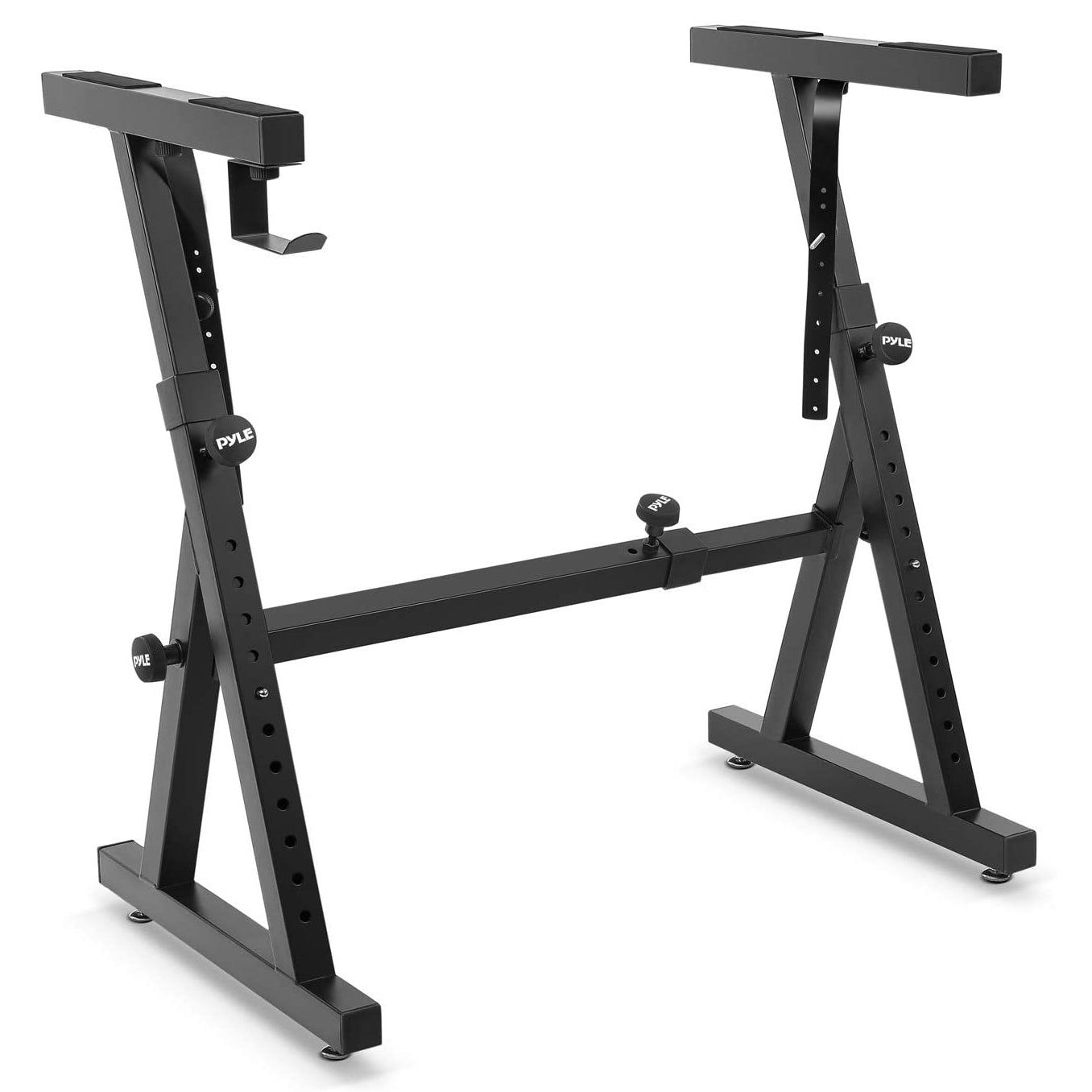 Pyle PKST38.5 Heavy Duty Adjustable Folding Z Style Piano Keyboard Stand, Black - VMInnovations