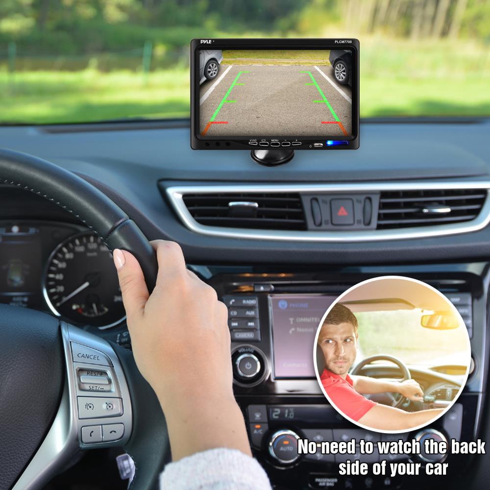 Pyle PLCM7700 Rearview Car Backup Camera and Monitor Reverse Assist Kit (4 Pack) - VMInnovations