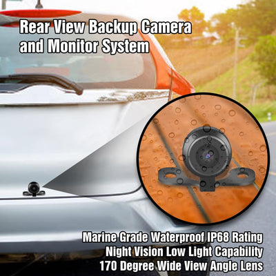 Pyle PLCM7700 Rearview Car Backup Camera and Monitor Reverse Assist Kit (4 Pack) - VMInnovations