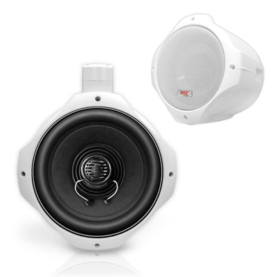 Pyle 200 Watt Dual Tower Marine Wakeboard Speakers, White (Pair) (Open Box)