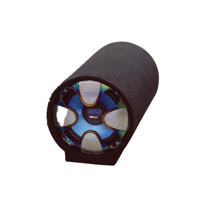Pyle 8" 250W Enclosed Carpeted Car Audio Subwoofer Tube Speaker System(Open Box)