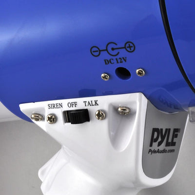 Pyle Pro 50 Watt 1200 Yard Sound Range Portable Bullhorn Megaphone Speaker, Blue