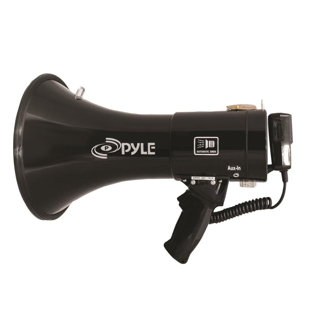 Pyle Pro PMP53IN 50W 1700 Yard Sound Range Portable Bullhorn Megaphone, Black