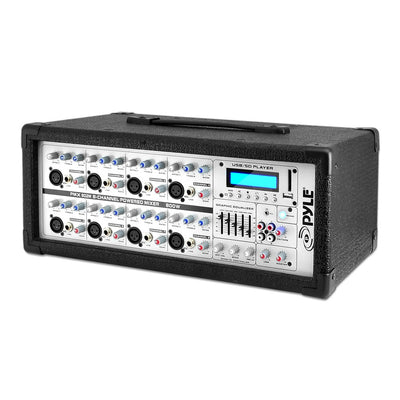 Pyle Pro PMX802M 8 Channel Professional DJ Studio Audio Sound Board Mixer System