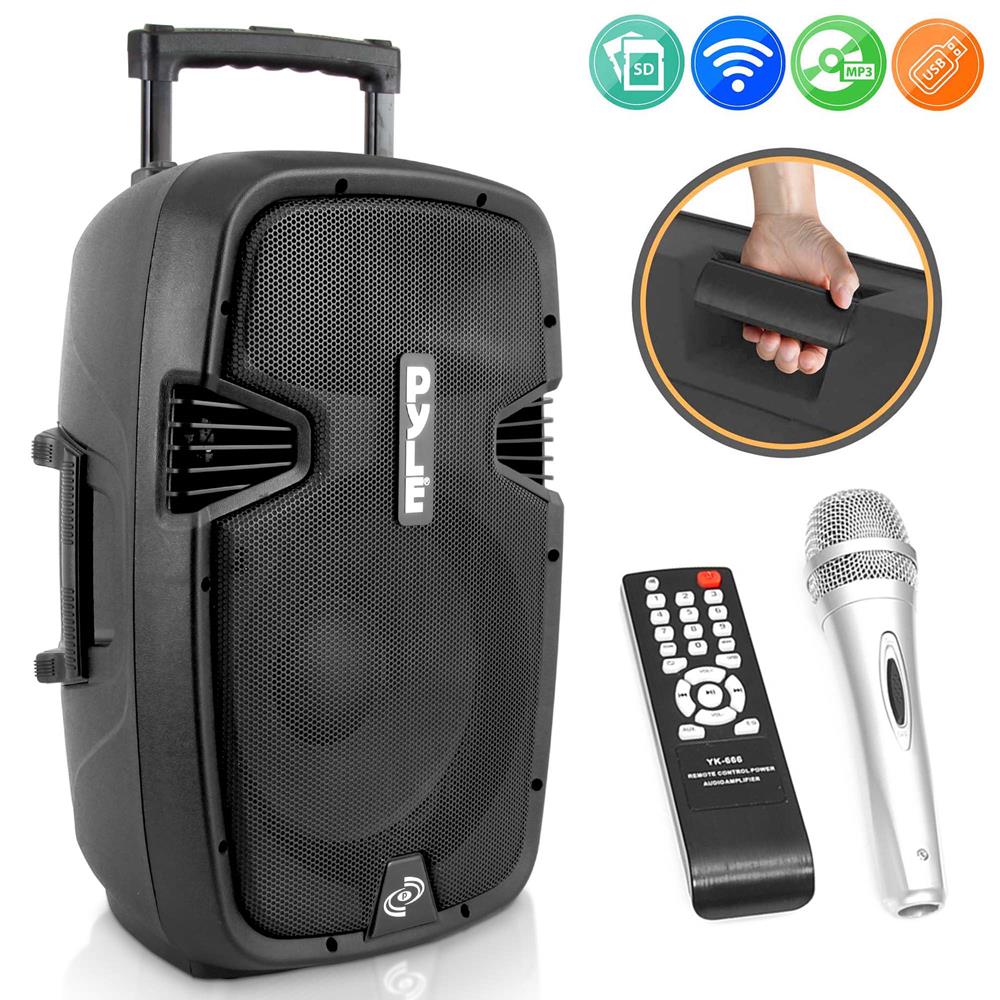 Pyle Pro 1000W Portable Bluetooth PA Speaker System with Microphone (Open Box)