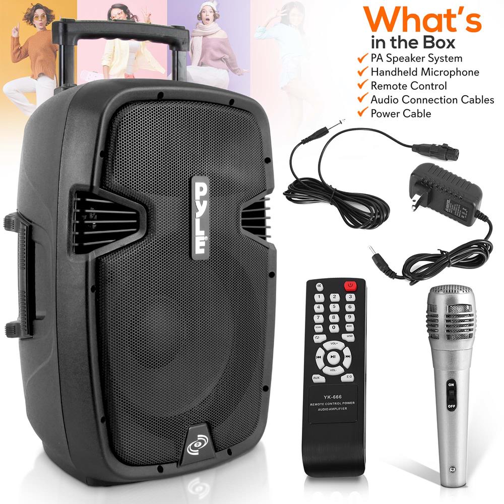 Pyle Pro 1000W Portable Bluetooth PA Speaker System with Microphone (Open Box)