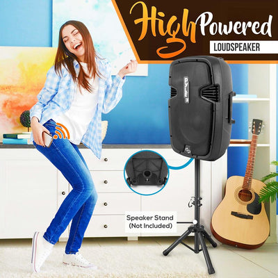 Pyle Pro 1000W Portable Bluetooth PA Speaker System with Microphone (Open Box)