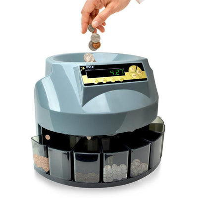 Pyle 2 in 1 U.S. Currency Change Auto Coin Counter and Sorter Machine (2 Pack)