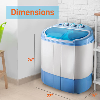 Pyle Portable Compact Mini Top Load Washing Machine and Spin Dryer Unit (Used) - VMInnovations