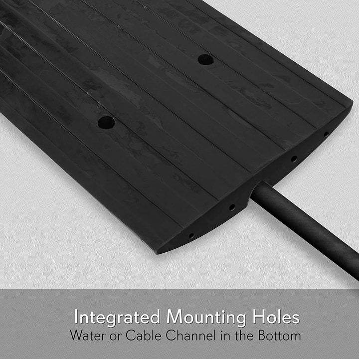 Pyle Car/Truck Rubber Curbside Driveway Ramp Threshold Bridge Track (4 Pack)