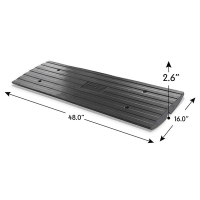 Pyle PCRBDR23 Car/Truck Curbside Driveway Ramp Threshold Bridge Track (6 Pack)