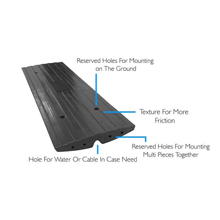 Pyle PCRBDR21 Car/Truck Curbside Driveway Ramp Threshold Bridge Track (2 Pack) - VMInnovations