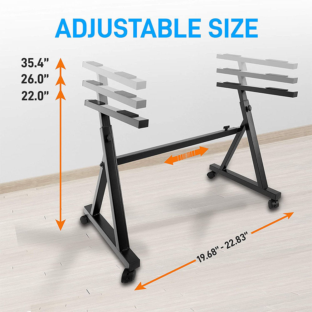 Pyle Adjustable Height Z Style Organ Keyboard Stand with Locking Wheels, Black - VMInnovations
