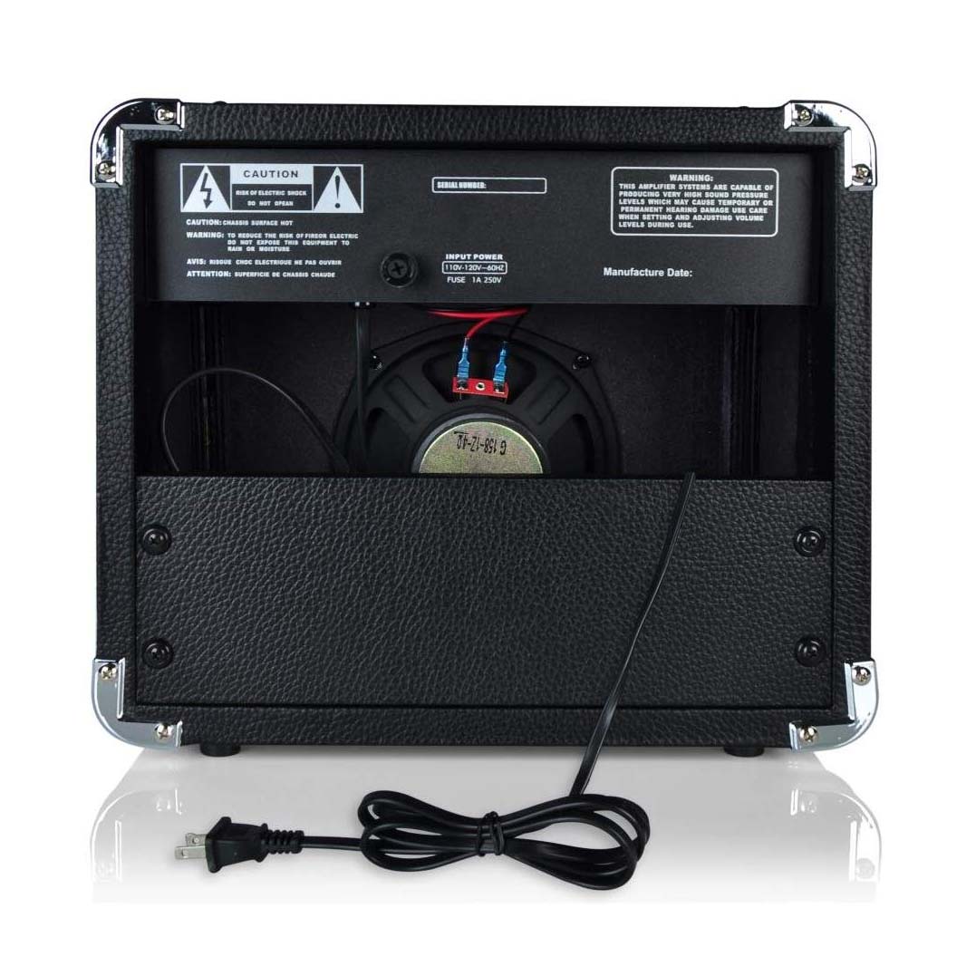 Pyle PVAMP30 Pro Vamp-Series 30-Watt Amplifier w/ 3-Band EQ and Overdrive, Black