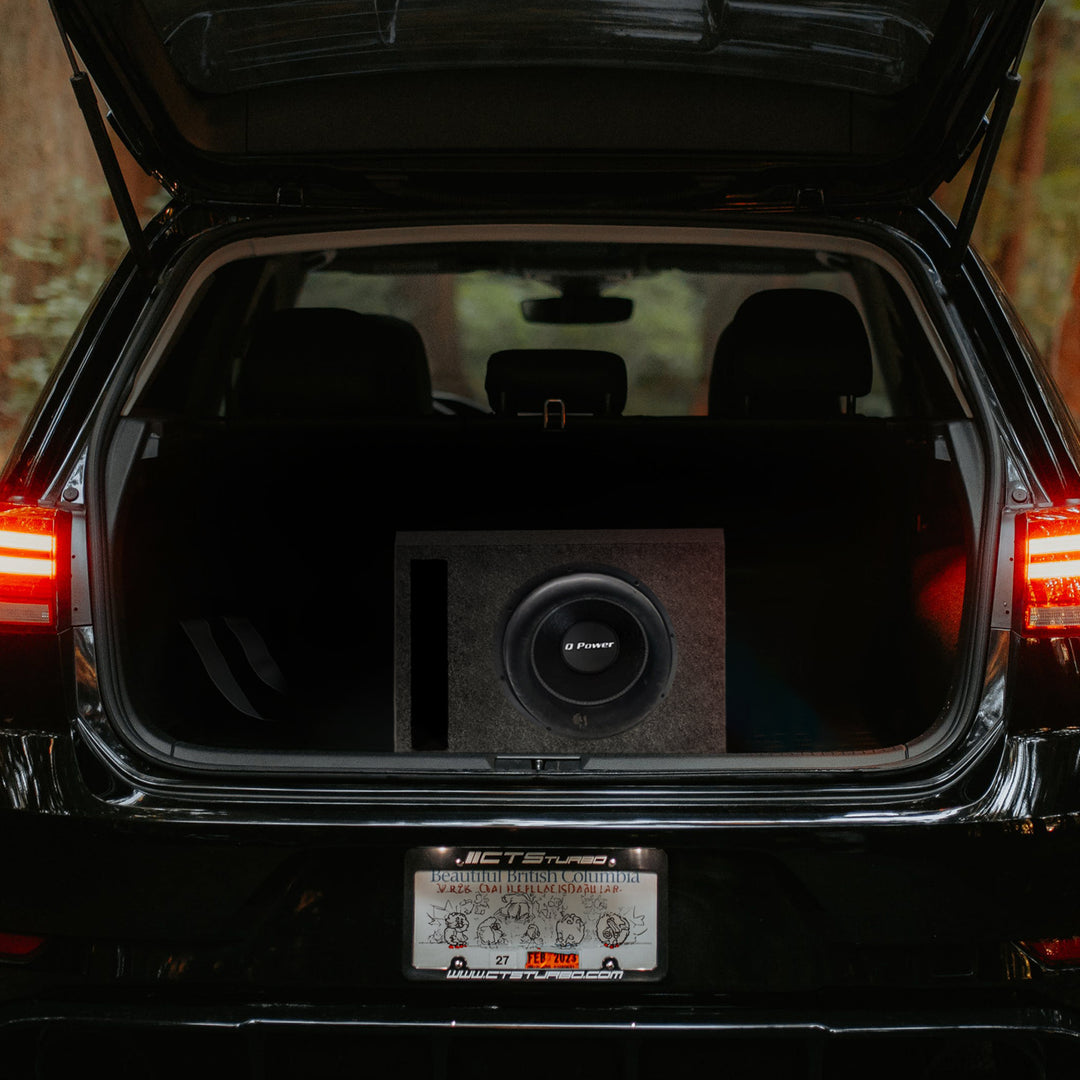 Q-Power Single 12" Vented Slot Ported Empty Subwoofer Sub Enclosure Box (Used) - VMInnovations