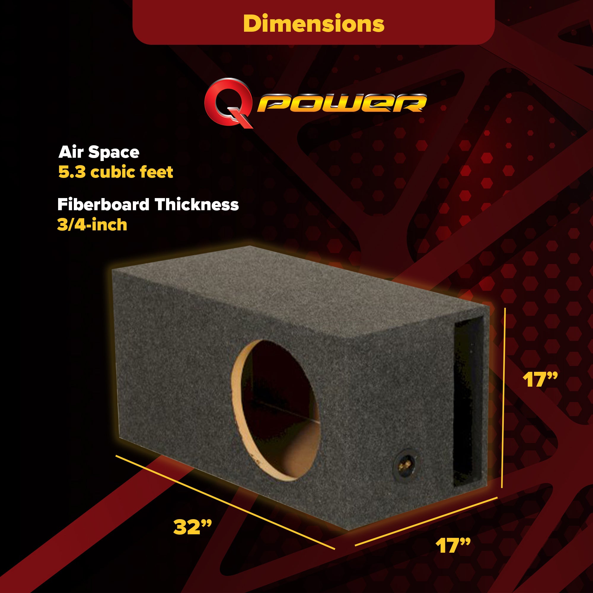 15" Heavy Duty Single Vented Extra Large Vehicle Subwoofer Enclosure Box (Used) - VMInnovations
