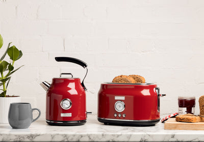 Haden Dorset 1.7L Stainless Steel Electric Kettle with Auto Shut Off, Red (Used) - VMInnovations