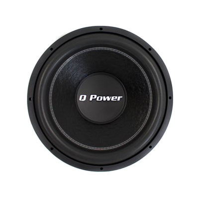 QPower Dual Port 12 Inch Vented Subwoofer Box and 1700 Watt Subwoofer (2 Pack)