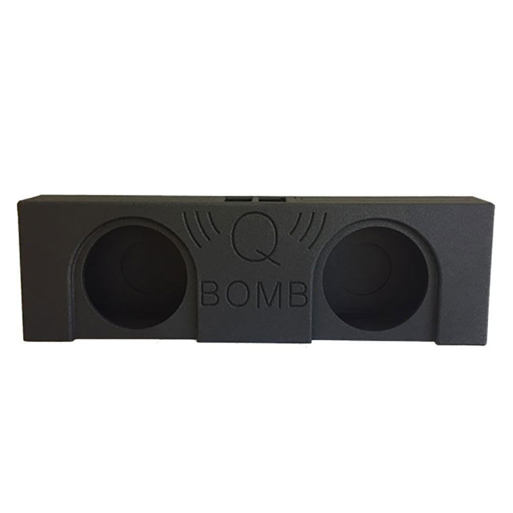 QPower QBomb Double 10 Inch Vented Subwoofer Speaker Box with Black Bed Liner