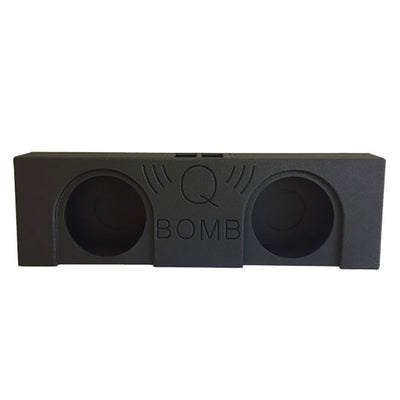 QPower QBomb Double 10 Inch Vented Subwoofer Speaker Box with Black Bed Liner - VMInnovations