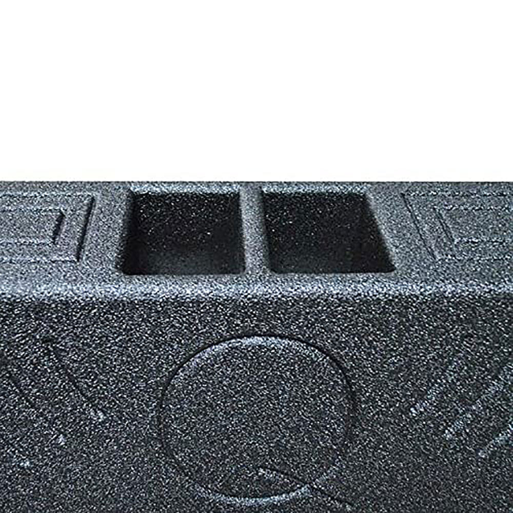QPower QBomb Double 10 Inch Vented Subwoofer Speaker Box with Black Bed Liner