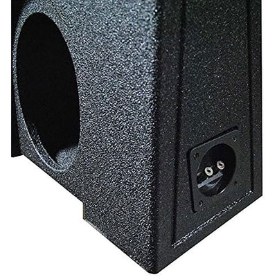 QPower QBomb Double 10 Inch Vented Subwoofer Speaker Box with Black Bed Liner - VMInnovations