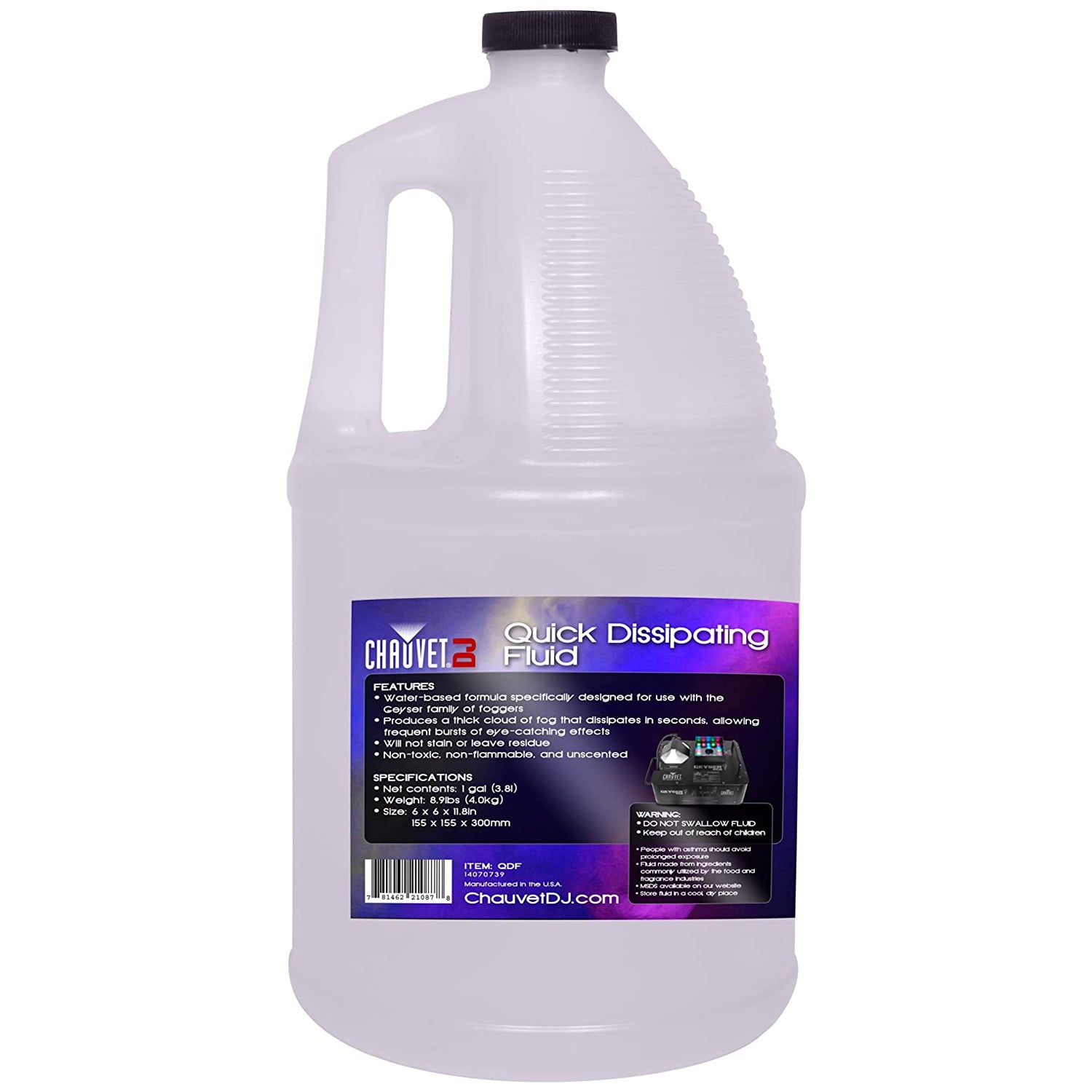 Chauvet DJ QDF 1 Gallon Quick DJ Dissipating Fog/Smoke Haze Juice Fluid Machines - VMInnovations