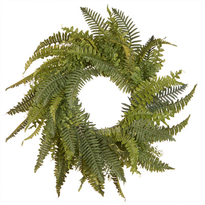 National Tree Company 35in Decorative Dia Fern Wreath, Unlit, Green (Open Box) - VMInnovations