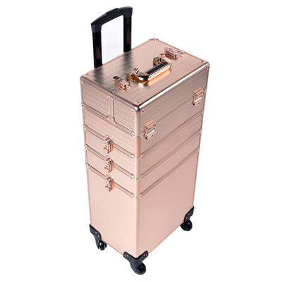 Channcase 4in1 Professional Makeup Trolley Cart w/ Wheels, Rose Gold (For Parts)