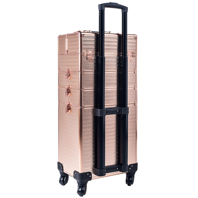 Channcase 4in1 Professional Makeup Trolley Cart w/ Wheels, Rose Gold (For Parts)