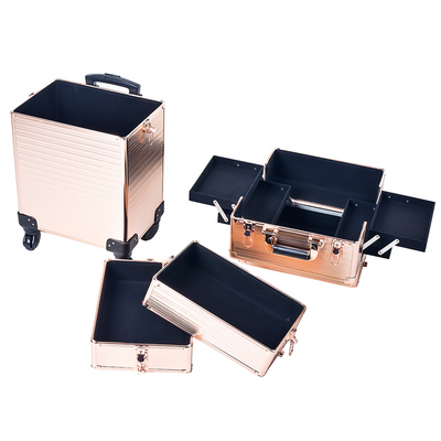 Channcase 4in1 Professional Makeup Trolley Cart w/ Wheels, Rose Gold (For Parts) - VMInnovations