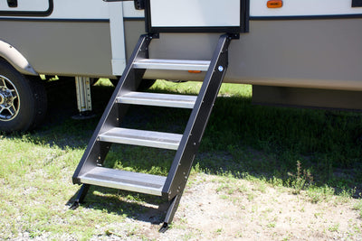 MORryde Quick Connect 4 Step Durable Portable RV Camper Motorhome Entry Stairs