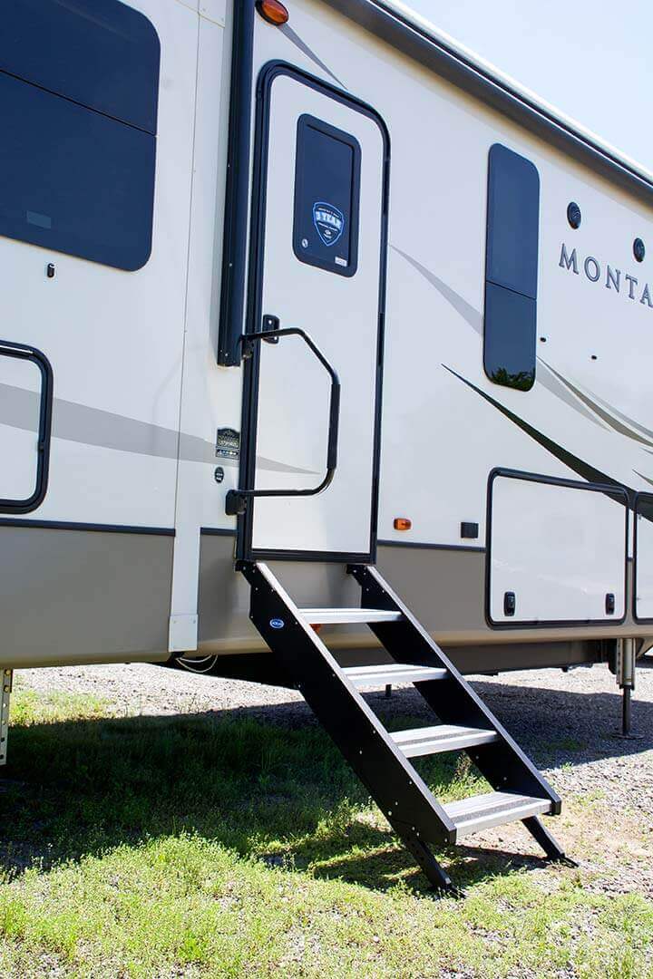 MORryde Quick Connect 4 Step Durable Portable RV Camper Motorhome Entry Stairs
