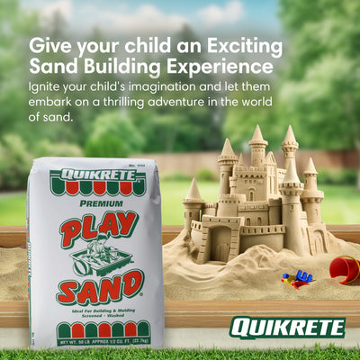 QUIKRETE Washed Play Sand for Sandboxes, Landscaping, or Litter Boxes, 50 Pounds