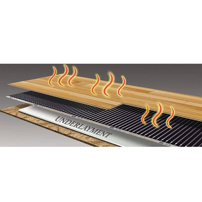 QuietWarmth Smart Home WiFi Thermostat & 3 x 5' Floating Floor Heating System - VMInnovations