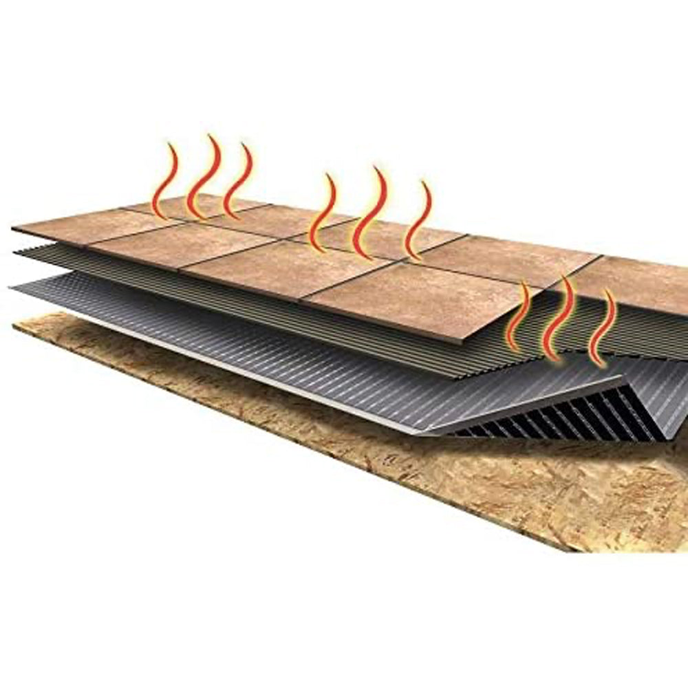 QuietWarmth 3 x 5 120 Volt Electric Floating Floor Mat Heating System, Cream